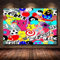 RAPSANI 1 teiliges wandbild Graffiti 1 stück leinwand wandkunst,1 teilig leinwand wanddeko wohnzimmer,leinwanddruck 1 teilig bilder wohnzimmer modern groß Bunte Aufkleber,mit rahmen,xxl 60x90cm