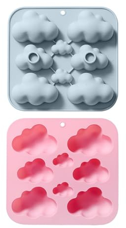 Valcla Silikonform 2er-Pack kreative Wolke Silikonform Kuchenherstellung Form Backform Schokoladenform Plätzchenform Backen Zubehör