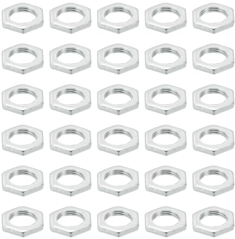 PATIKIL M12x1.0 Acciaio Dadi Esagonali 50pz Metrico Filettatura Finitura Zincata Hardware Dadi Vite Bullone Dispositivi Fissaggio Lampade Macchinari Manutenzione 3mm Altezza 17mm Larghezza
