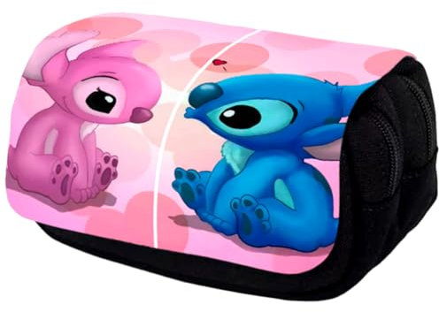 IOSCDH Große Kapazität Mäppchen,sti-tch Mäppchen, Karikatur Federmäppchen, Karikatur Mäppchen, Karikatur Federtaschen Mit Reißverschluss, Große Kapazität Pencil Case für Schule & Büro -B