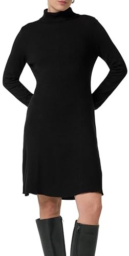 COMMA Kurzes Rippstrickkleid mit Turtleneck