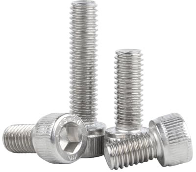 PEtbon 10 Stück M3/M4/M5/M6/M8/M10/M12 Din912 Linksgewinde Edelstahl-Innensechskant-Zylinderkopfschrauben