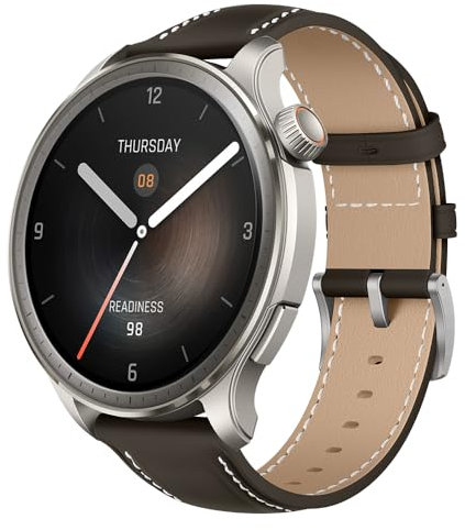 Niboow 22mm Armband für Amazfit Balance/Bip 5 /Cheetah/Cheetah Pro/GTR 4 /GTR 3 Pro/GTR 3/GTR 2 eSIM, Leder Uhrenarmband Armbänder für Garmin Venu 3/Forerunner 265/Forerunner 255/Venu 2 - Kaffeefarbe