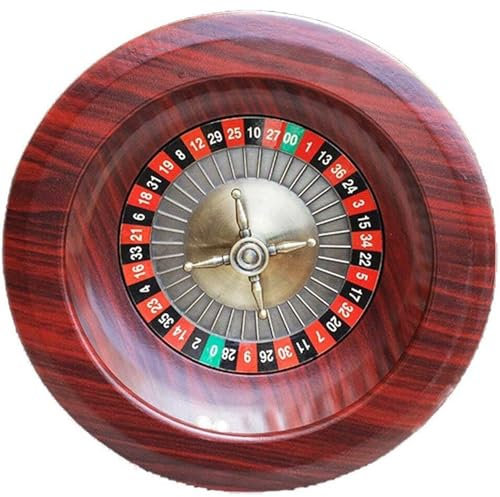 GALPBBCADE Hölzernes Roulette-Rad tragbar 12 Zoll Roulette Tischspiel Roulette Spiel Aus Holz Roulette Spiel Casino Set Unterhaltungs Freizeit Tischspiele Für Familienspaß,002