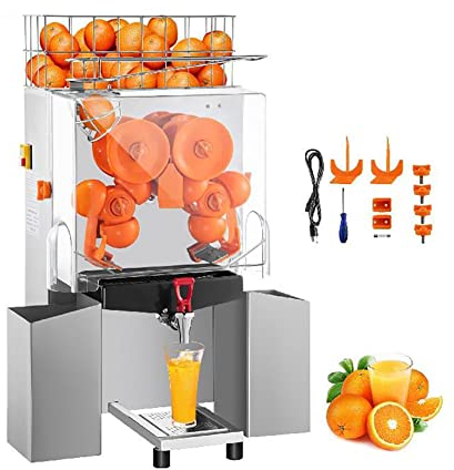 Máquina comercial para hacer jugo de naranja fresco, exprimidor eléctrico de jugo de cítricos, licuadora de naranja fresca, máquina automática para hacer bebidas de jugo de naranja, 20 naranjas p
