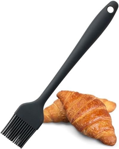 Taylors Eye Witness Graphite Grey Silicone Pastry Coating Brush - Dishwasher Safe. Basting, Glazing & Greasing. Non-Stick Bristles for Liquid Spread. Odour, Heat & Stain Resistant. 5 Year Guarantee