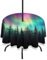 JUMBEAR Isländische Aurora-Tischdecke mit Schirmloch und Reißverschluss, wasserdichte Tischdecke für drinnen und draußen, Terrasse, Gartenparty und Grillen