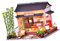 VICASKY Petit kit de maison de style chinois modèle fait à la main jouet à monter jouet de jardin bijoux