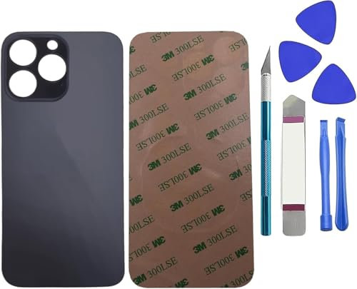 Dakexiong 13 Pro Max Vitre arrière de Rechange pour iPhone 13 Pro Max avec kit d'outils de réparation(Graphite)