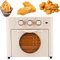 ZbOLi Forno Multifunzione Domestico, Friggitrice Ad Aria Elettrica Compatta di Grande capacità da 18 Litri con 3 Manopole Meccaniche, Friggitrice Ad Aria Forno Tostapane Combinato con Controllo della