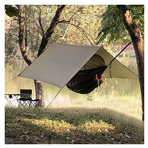 Leichte Hängematten mit Moskitonetz und Tarp - Tragbare Fallschirm-Nylon-Hängematte für Reisen, Wandern, Camping im Garten