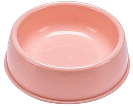 Lot de 4 gamelles antidérapantes intelligentes et durables en plastique pour animaux de compagnie pour chats et chiens Sets de table ronds Blanc (Pink, A)