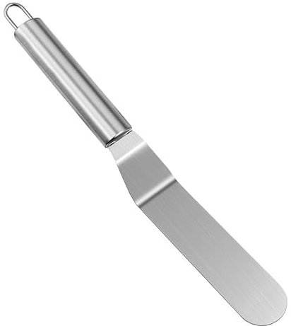 1pcs Silver Cake Spatula, 6inch Stainless Steel Angled Icing Spatula for Cake Decorating Smoothing Icing and Cooking Frosting Pastries