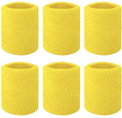 6 Stück Schweißbänder Handgelenk Schweißband Absorbierendes Sport Armband