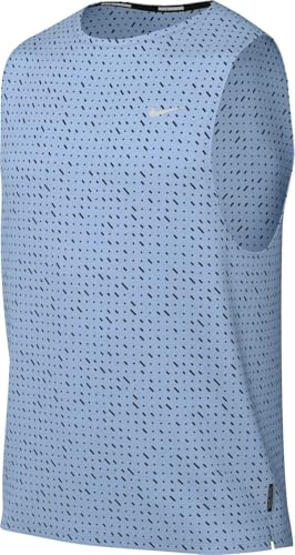 Nike Miler Breathe Men's Dri-Fit Running Tank Top, Psychic Blue/Reflective Silv, HJ4183-422, M
