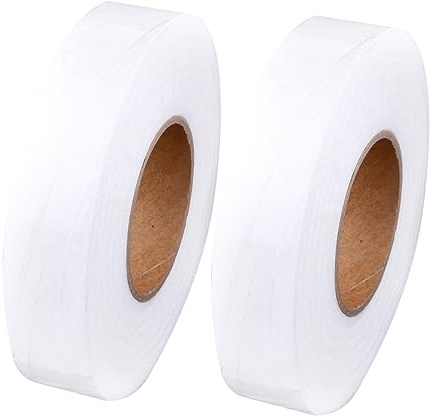 EPIGEIST Doppelseitiges Klebeband Textilien aus Vliesstoff Fusible Bonding 2 Stück Weiß Einfach Anzuwenden für Bekleidungsaccessoires und Reparaturen im Handwerk
