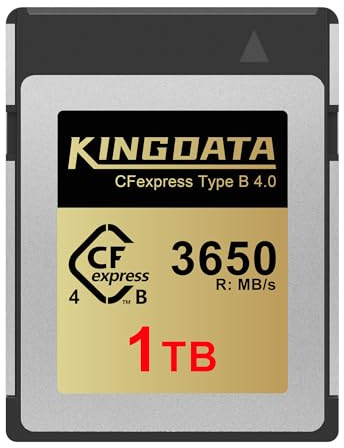 KNGDATA CFexpress Typ B Speicherkarte 4.0 1TB, Bis zu 3650 MB/s Lesen, für 8K/4K RAW High-Bitrate Video, CF Express Karte Für Professionelle DSLR Kameras