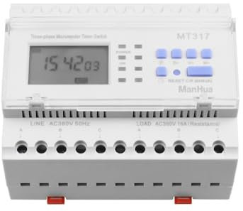 Interruttore di controllo del tempo digitale trifase a tre fili MT317 16A 380VAC su guida Din