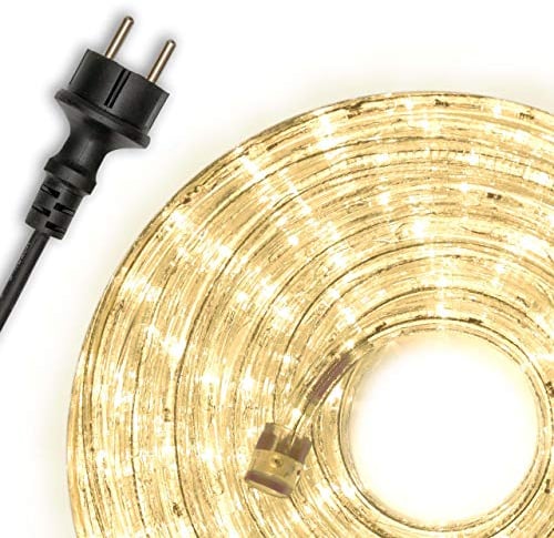 40m 960 LED Lichtschlauch Lichterschlauch warm weiß Innen- und Außenbereich energiesparende Leucht-Dekoration für Garten Fest Weihnachten Hochzeit Feier