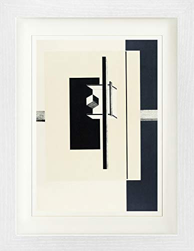 1art1 EL Lissitzky Poster Proun, 1. Kestner Mappe Blatt 5, 1923 Gerahmtes Bild Mit Edlem Passepartout | Wand-Bilder | Im Bilderrahmen 40x30 cm