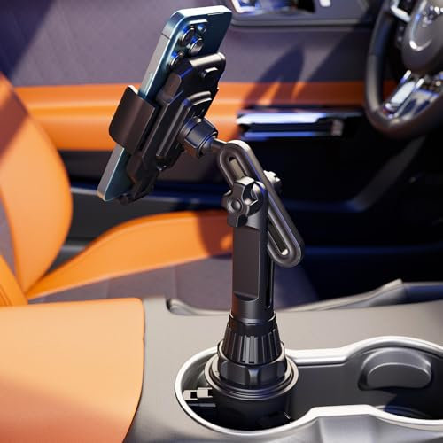 Lorima Becherhalter fürs Auto, Universal Verstellbare Getränkehalter Telefonhalterung Kompatibel mit iPhone, Samsung, Huawei, LG, Sony und Nokia