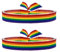 BDM Stoffarmband mit der LGTBI-Flagge, verstellbar für Männer und Frauen. 10 mm breit.