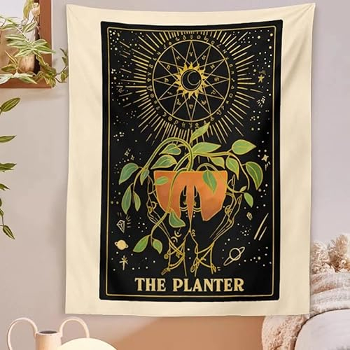 Tinnfea Wandteppich Wandtuch Tarot-Karte 75x100cm Tapestry Wall Hanging Room Decor Aesthetic, Wanddeko Schlafzimmer Wohnzimmer Polyester Tapisserie Wandkunst Dekore 30x40in