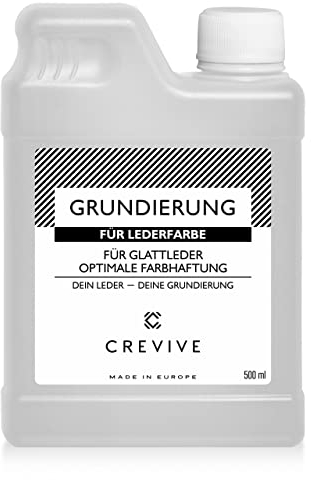 CREVIVE Grundierung 500 ml für Lederfarbe - Primer für die perfekte Haftung von Lederfarben