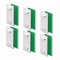 KLEMMFLEX Klebehalter kurz, für Klemmfix Rollo, Doppelrollo, Duo-Rollo, ohne Bohren, zum Kleben, 6 Stück, als Zubehör, Ersatzteil für die Befestigung am feststehenden PVC-Fenster, Balkontür