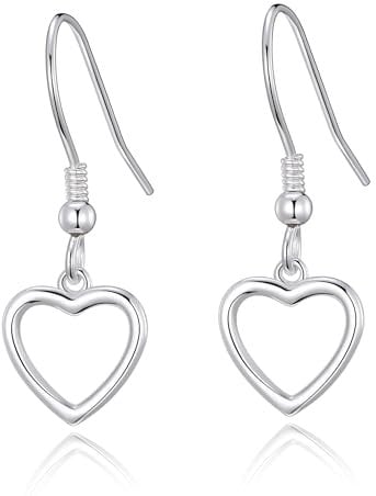 Philip Jones Sterling Silver Heart Drop Earrings