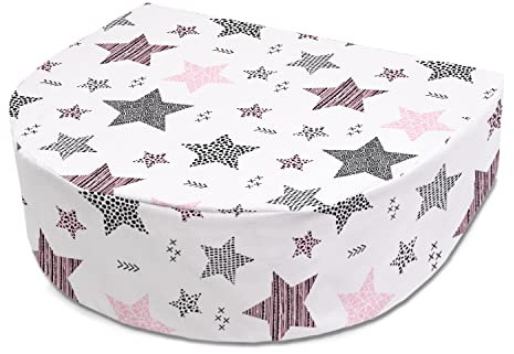 Amilian Sitzkissen gut auch als Nackenkissen, Keilkissen oder Rückenkissen für bequemes Entspannen 30 x 35 cm für Kinder und Erwachsene: Sternchnuppe Rosa