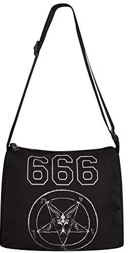 Ro Rox kleine Handtasche Make-up süße Geldbörse Okkulte Hexe Katze Sphynx Einhorn Baphomet, Schwarz, Einheitsgröße