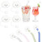 AUAUY Adorable Silicone Straw Tips Cover, Reusable Drinking Plugs, Dust-Proof Protector for 7-8mm Straws - 4PCS