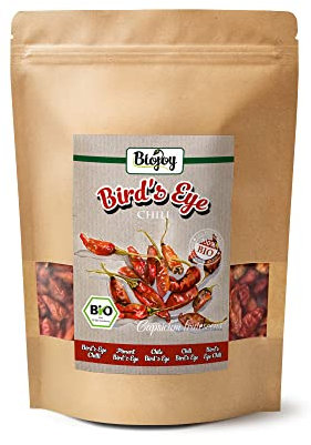 Biojoy Piments Oiseaux BIO Bird's Eye (250 g), gousses entières, très piquant