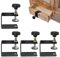 4pcs Cabinet Installation Clamps, Cabinet Hardware Jig Drawer Fixing Clip, Drawer Front Panel Installation Clamps for Easy and Fast Installing Face Frame of Cabinets(Black)