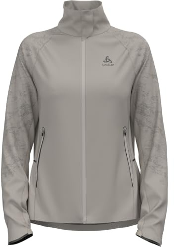 Odlo Damen Zeroweight Pro Warm Reflect Jacket Laufbekleidung Laufjacke Hellgrau - L