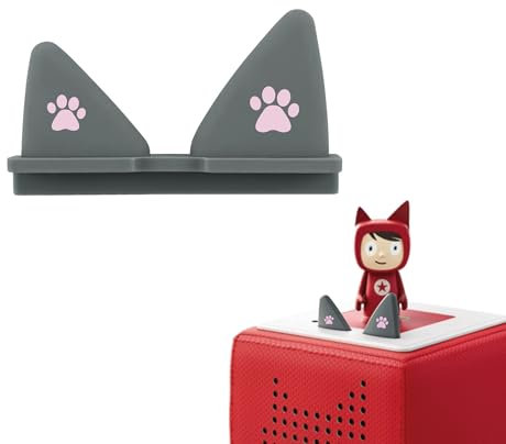 Ersatzteil für Toniebox Ohren, Ersatzohren für Tonie Box, nur Außenohren, Katzenpfötchen-Muster, 1 Stück