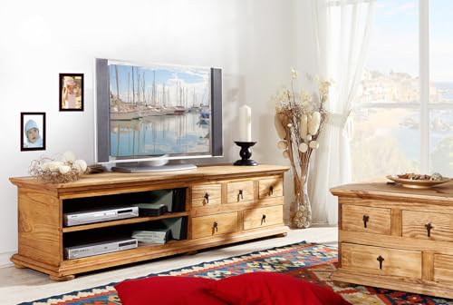 1a Direktimport Mexico Möbel TV Lowboard Fernsehschrank - Pinie Massivholz - Landhausstil