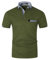 GNRSPTY Herren Poloshirts Kurzarm Baumwolle Polo Shirts Männer Slim Fit Polohemd Golf Farbe Nähen T-Shirt M-3XL,Armeegrün 24,M