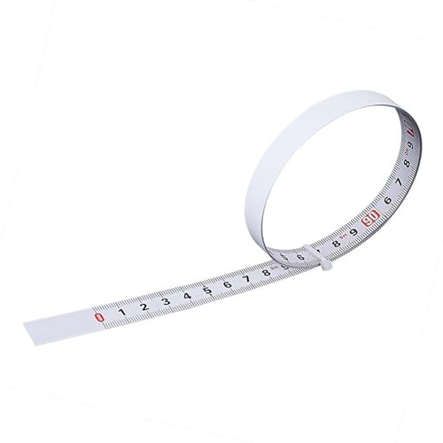 FTVOGUE Selbstklebendes Messlineal 5m x 13mm, Kohlenstoffstahl | Für Arbeitstisch, Sägetisch, Wand, abriebfest, rostbeständig, präzise Vorwärtsablesung, nicht reflektierend