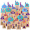Sinmoe 30 Stücke DIY Ramadan Kalender zum Befüllen Eid Mubarak Geschenktüten Wiederverwendbare Kraftpapiertüten mit Goldener Zahl Sticker Karten Muslimisches Ramadan Party Geschenk