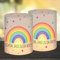 12 Windlicht Tischdeko Geburtstag, Deko Regenbogen Geburtstag Mädchen, Laterne Regenbogen Deko Kindergeburtstag,Happy Birthday Tischdeko, Geeignet für Teelichter oder Kerzen