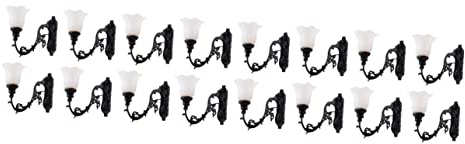 TOYANDONA 16 STK Puppenhaus Wandleuchte Miniaturen Miniatur-straßenlaternen Mini Wandleuchten Zum Selbermachen Mini-landschaftslicht Simulationslampenmodelle Mikro Abs Laternenmast Jahrgang