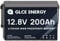 GLCE ENERGY Batteria LiFePO4 12 V 200 Ah [versione mini], 4000 ~ 15000 + Deep Cycle con Smart BMS per camper, marine, accumulo di energia solare, alimentazione di emergenza, campeggio e molto altro