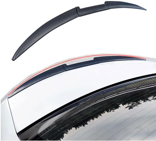 GEBBEM Auto Heckspoiler für VW Touran II I (Type 5T 1T GP2) 2010-2022 2023 2024, Kofferraumspoiler Heckflügel Lippe Spoiler Tuning Styling Zubehör,Carbon Fiber Look