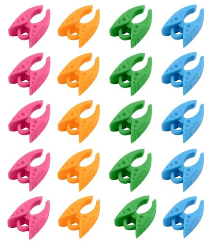 Kalsfisuia 20 PCS Bobbin Fixation Clamps Bobbin Holder Clips Bobbin Thread Holder Clips Bobbin Clamp Thread Spool Huggers for Bobbin Holders No More Thread Getting Tangled