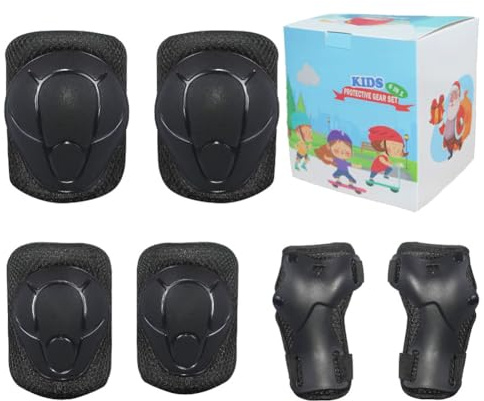 Knieschoner Kinder 2-16 Jahre - 6-teiliges Inliner und Skate Protektoren Set, inklusive Knie- und Ellenbogenschützer für sicheren Sport und Freizeitaktivitäten