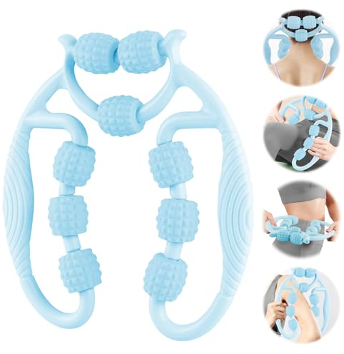 Taozoey Rouleau de Massage Musculaire des Jambes, Rouleau de Massage Anti-Cellulite 360 °, Rouleaus de Massages des Jambes, Rouleaus de Massages 360, Soulage la Fatigue (Bleu9)