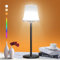 MOJIAZH Tischlampe Kabellos, Aufladbar Akku LED Tischleuchte Stufenlose Dimmbare 3 Farbmodi+RGB, Touch Control LED Tischlampe IP54 Wasserdicht für Restaurant, Schlafzimmer, Party, Camping, Kaffeehaus