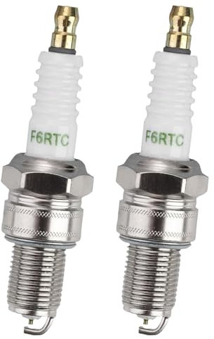 2 Pcs F6RTC Spark Plug Replacement, F6RTC Car Spark Plugs Replace for Vehicle, Universal Lawnmower Spark Plug Compatible With WR6DC, WR7DC2, MTD 951-10292 OEM, for Cars Motorcycles and Small Engines